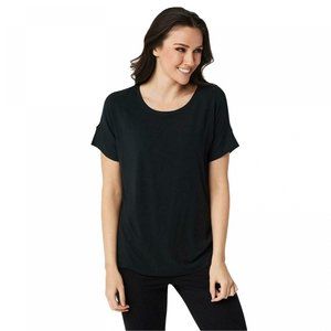 NWT Cuddl Duds Short Sleeve T-Shirt XS Black